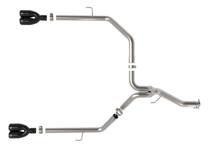 aFe Vulcan Series 3in 304SS DPF-Back 21 Jeep Gladiator V6-3.0L (td) Dual Black Tip 49-38095-B 49-38095-B Photo - Unmounted
