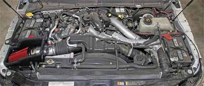 Spectre 11-14 Ford F-Series SD V8-6.7L DSL Air Intake Kit - Polished w/Red Filter 9979 9979 Photo - Mounted