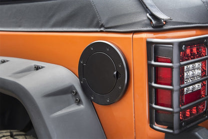 Rugged Ridge Gas Cap Door,Non-Locking,Black;07-18 Jeep Wrangler JK 11425.05 Photo - Mounted