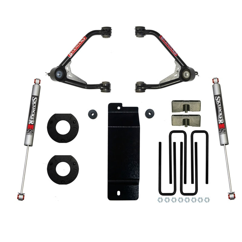 Skyjacker 2014-2016 GM 1500 4WD (w/Cast UCA) 3.5-4in UCA Lift Kit w/Rear Monotube M9500 Shocks C14350PM C14350PM Photo - Primary