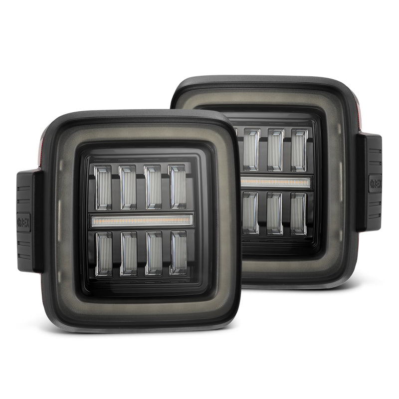 AlphaRex 18-23 Jeep Wrangler JL NOVA Prismatic LED Taillights Alpha-Black 602010 602010 Photo - Primary
