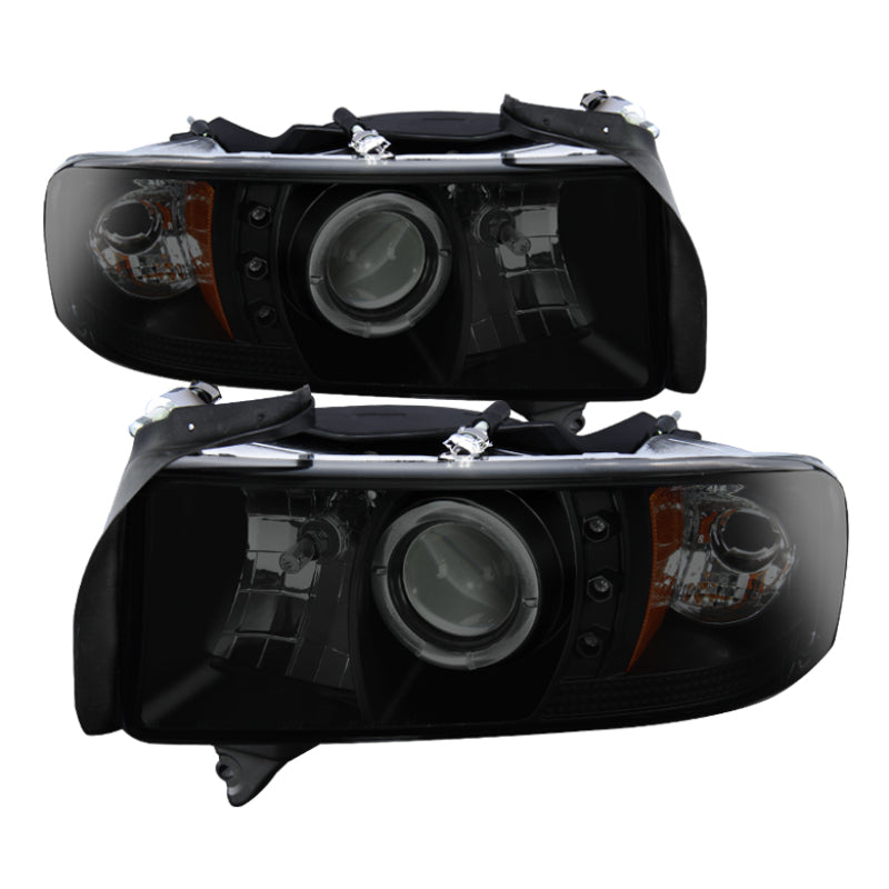 Spyder Dodge Ram 1500 94-01 Sport Projector Headlights LED Halo LED Blk Smke PRO-YD-DR94-HL-AM-BSM 5078414 5078414 Photo - Primary