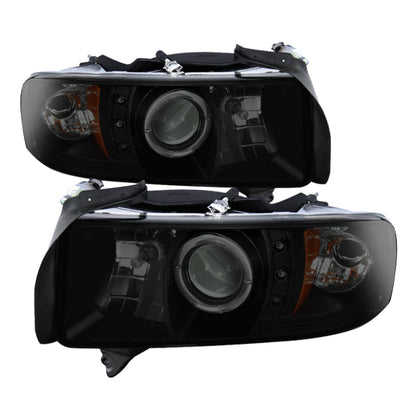 Spyder Dodge Ram 1500 94-01 Sport Projector Headlights LED Halo LED Blk Smke PRO-YD-DR94-HL-AM-BSM 5078414 5078414 Photo - Primary