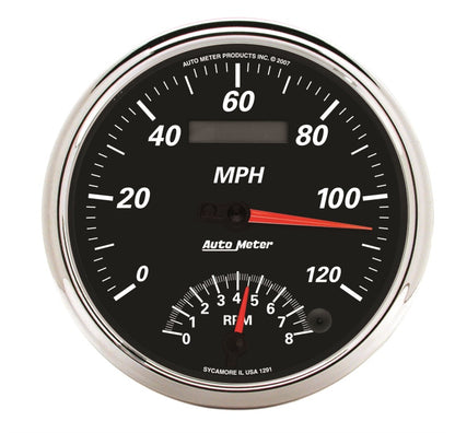 Autometer Tach/Speedo 5" 120mph 8k Rpm Elec DBII 1291 Photo - Primary