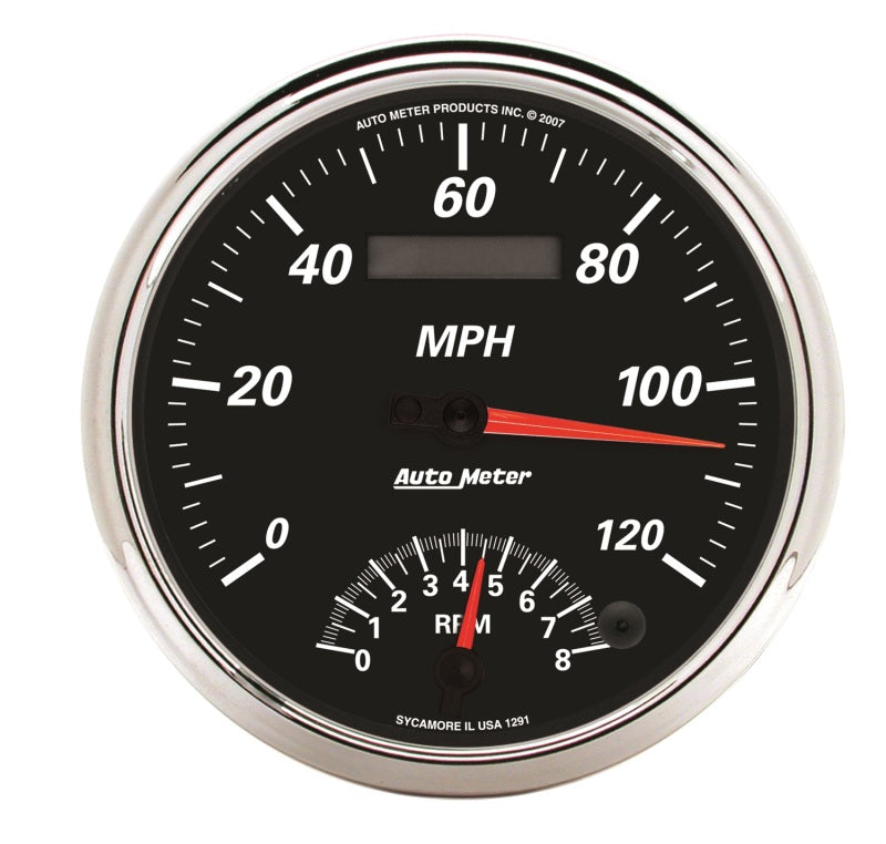 Autometer Tach/Speedo 5" 120mph 8k Rpm Elec DBII 1291 Photo - Primary