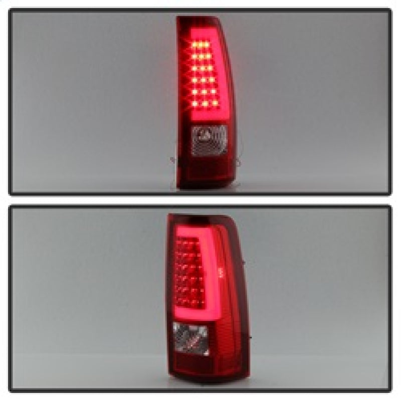SPYDER xTune Chevy Silverado 1500/2500/3500 99-02 / Version 3 Tail Lights Red Clear ALT-ON-CS99V3-LBLED-RC 9038792 9038792 Photo - Unmounted