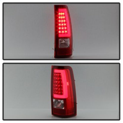 SPYDER xTune Chevy Silverado 1500/2500/3500 99-02 / Version 3 Tail Lights Red Clear ALT-ON-CS99V3-LBLED-RC 9038792 9038792 Photo - Unmounted