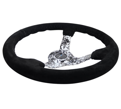 NRG Reinforced Wheel,Hydro Dip DigiCamo 3" Deep,matte blk spoke,350mm,Blk RST-036DC-S Photo - Primary