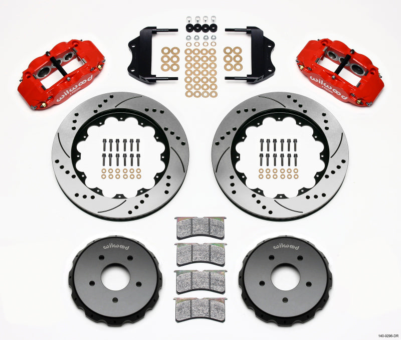 Wilwood Narrow Superlite 6R Front Hat Kit 14.00in Drilled Red 2004-2006 Pontiac GTO 140-9296-DR 140-9296-DR Photo - Primary
