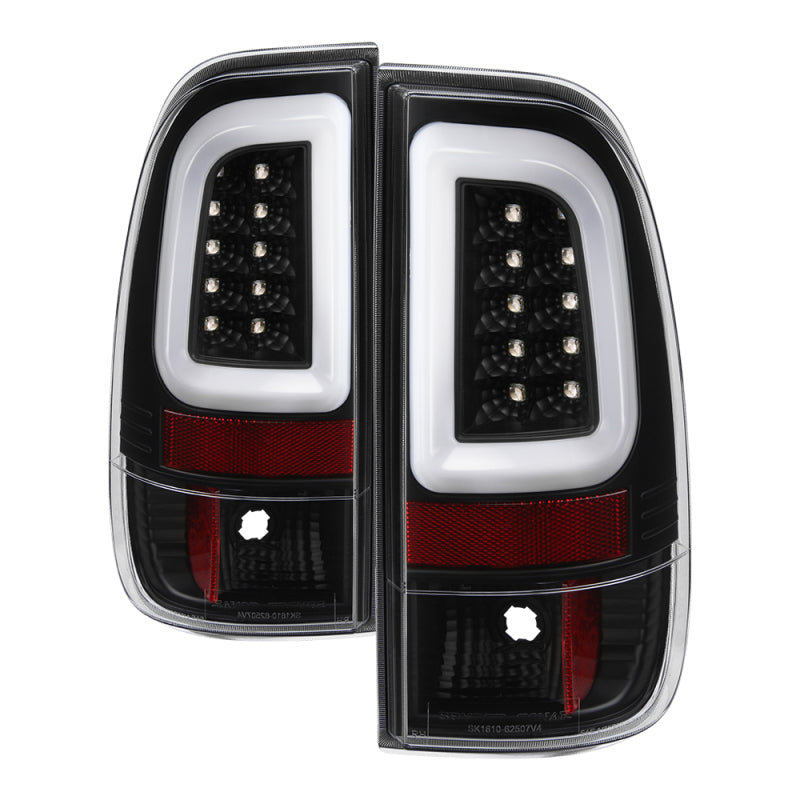 Spyder 08-16 Ford Super Duty F-250 V3 Light Bar LED Tail Lights - Black (ALT-YD-FS07V3-LBLED-BK) 5084712 5084712 Photo - Primary