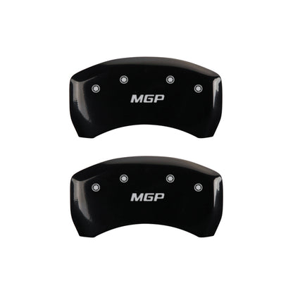 MGP 4 Caliper Covers Engraved Front & Rear MGP Matte Black finish silver ch 22110SMGPMB 22110SMGPMB User 1