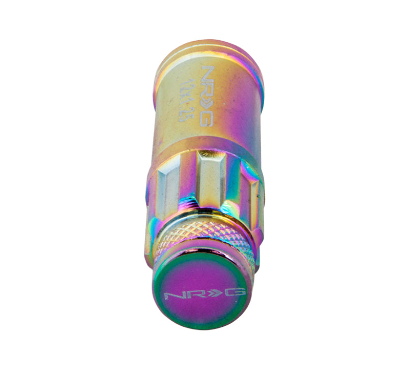 NRG M12 x 1.5 New Steel Lug Nut w/ Dust Cap Cover Set 21 Pc Neochrome LN-LS700MC-21 Photo - Primary