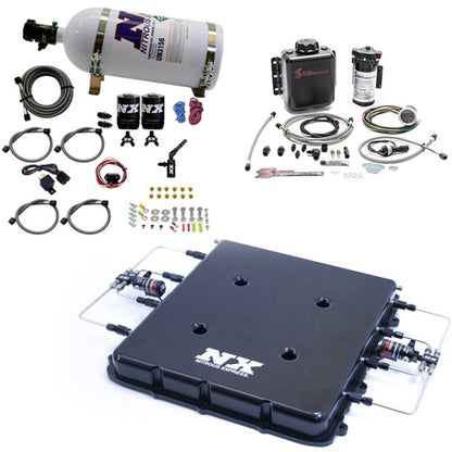 Nitrous Express Nitrous & Water Injection Kit w/Billet LT4 Supercharger Lid w/10lb Bottle 20939BMF-10 20939BMF-10 Photo - Primary