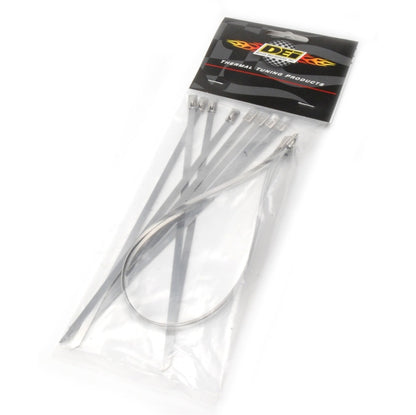 DEI Stainless Steel Positive Locking Tie Eight 1/4in (7mm) x 9in and Four 7mm x 20in 10216 10216 Photo - in package