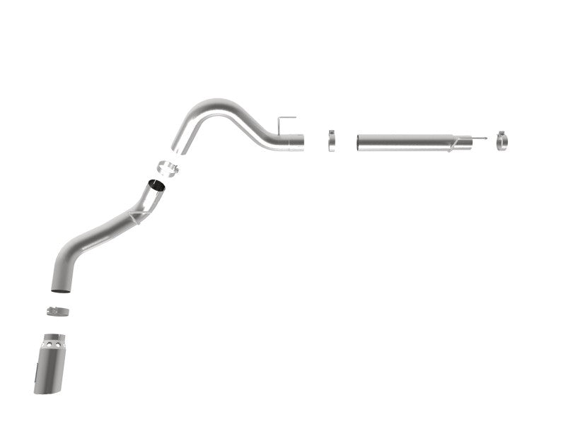 aFe 2021 Ford F-150 V6-3.0L (td) Large Bore 409 SS DPF-Back Exhaust System w/ Polished Tip 49-43143-P 49-43143-P Photo - Unmounted