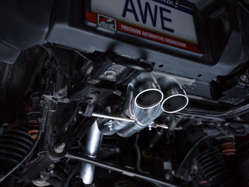 AWE Tuning 22-24 Ford Bronco Raptor 4WD Dual BashGuards Cat-Back SwitchPath Exhaust (No Tips) 3025-31327 3025-31327 Photo - Mounted