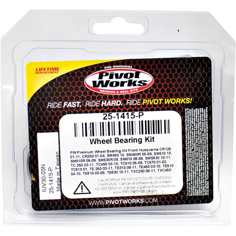 Pivot Works Husqvarna Wheel Bearing Kit Premium Bearings 25-1415-P 25-1415-P Photo - Primary