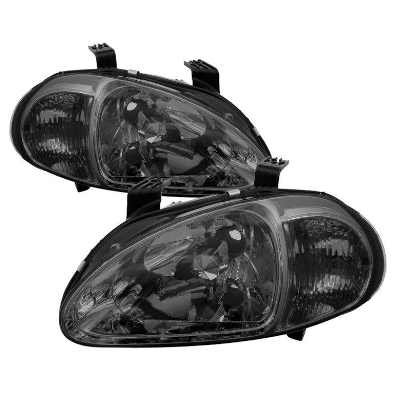 SPYDER Xtune Honda Del Sol 93-97 1Pc Crystal Headlights Smoke HD-ON-HDEL93-1P-SM 5013439 5013439 Photo - Primary