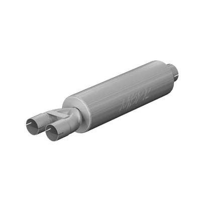 MBRP Universal Muffler 3in Inlet/Dual 2.5in Outlet 30in Length T409 SS Mild Tone (NO DROPSHIP) GP190810 GP190810 Photo - Primary