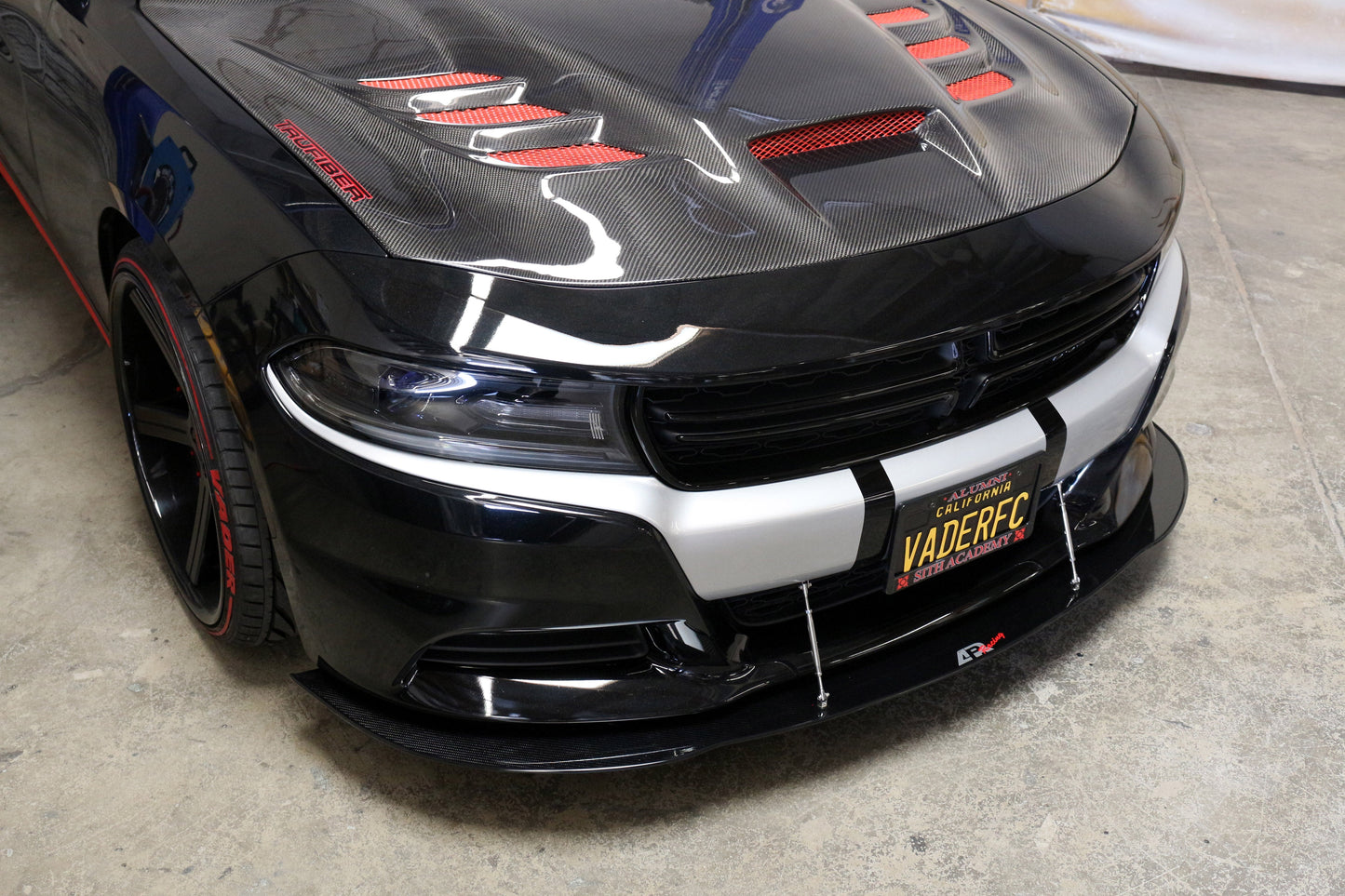 APR Dodge Charger RT/ SXT Carbon Fiber Front Wind Splitter 2015 - 2018