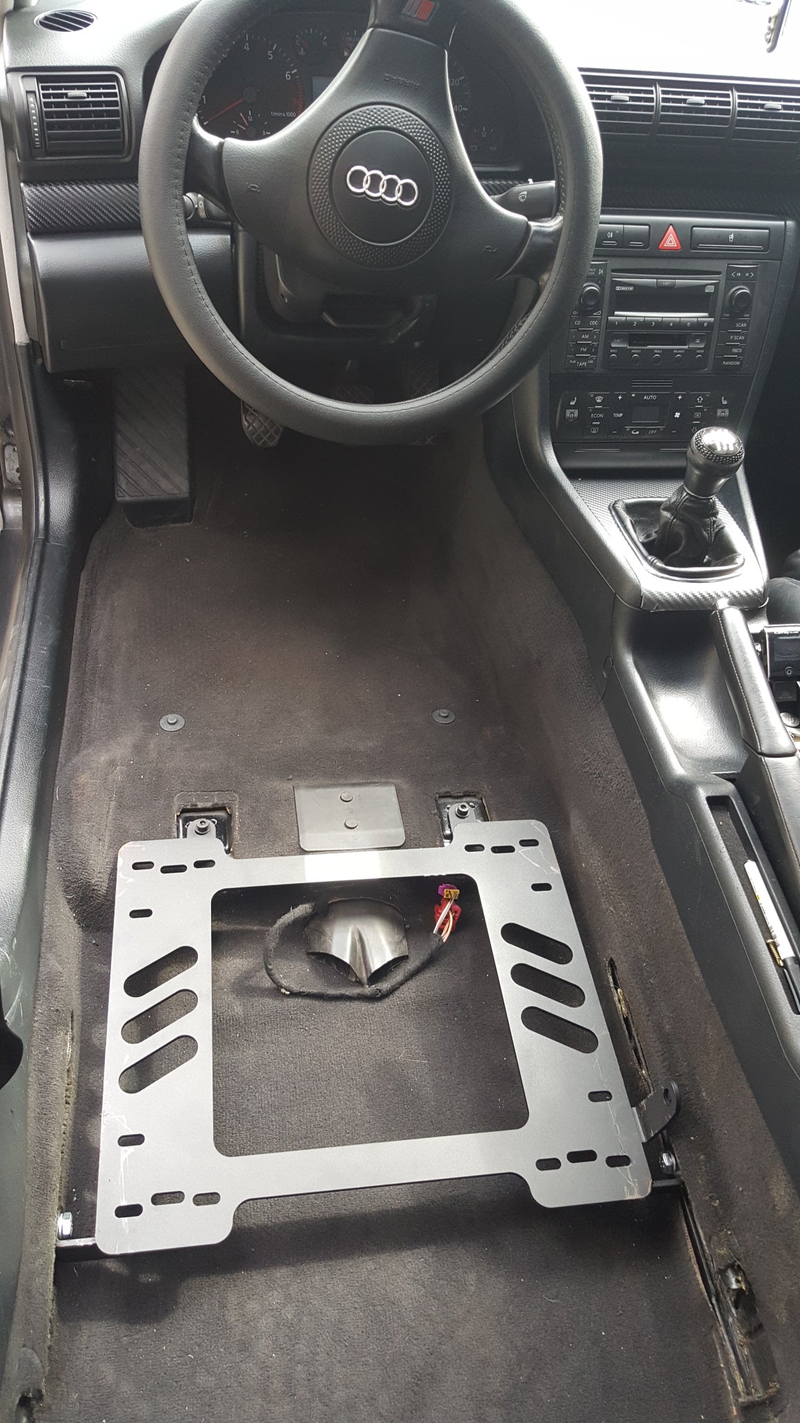 Planted Technology Seat Bracket- Audi A4/S4 [B5 Chassis] With Powered Seat (1994-2002) - Driver / Left