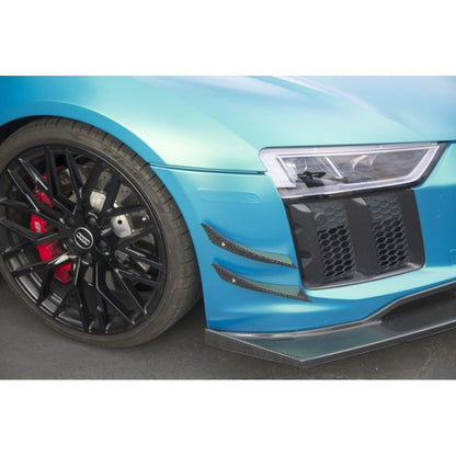 APR Audi R8 Carbon Fiber Front Bumper Canards 2016-2018
