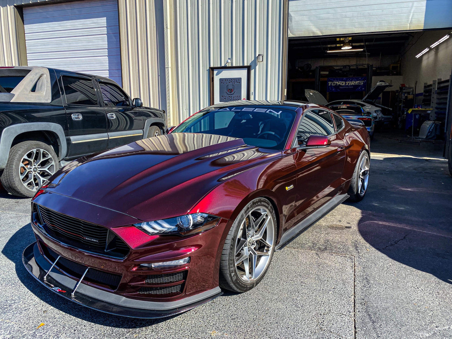 APR Ford Mustang S550 Carbon Fiber Front Wind Splitter 2018-2023