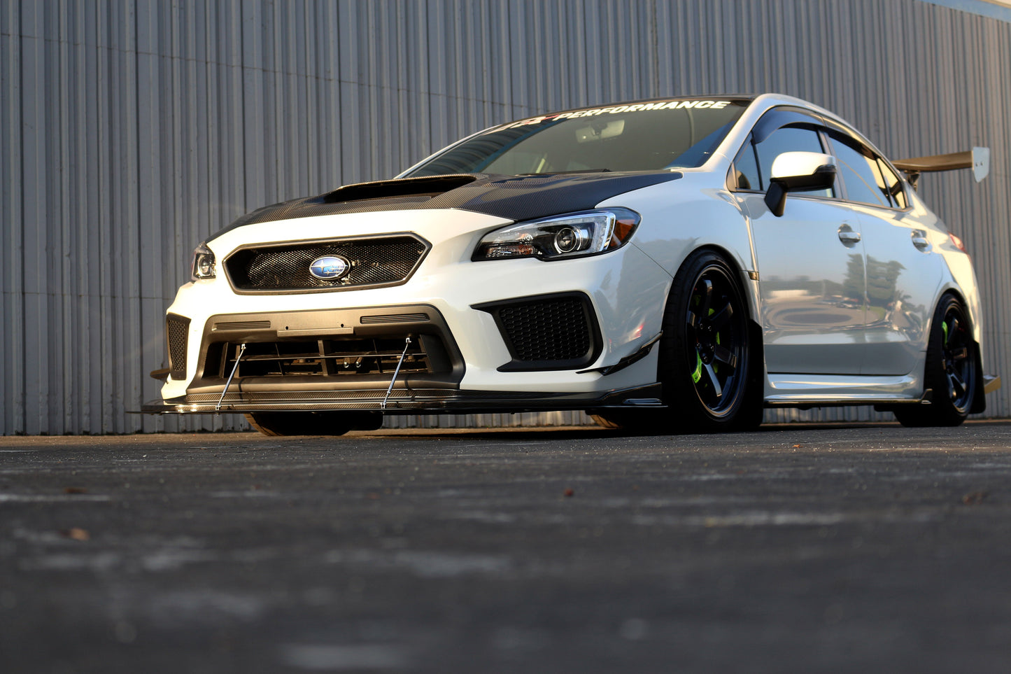 APR Subaru WRX/ STI Carbon Fiber Wind Splitter w/ Rods 2018-2021 (APR Performance Lip)