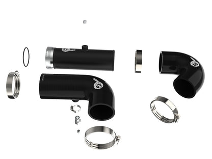 aFe BladeRunner Intercooler Hot & Cold Side Tubes Combo 20-21 GM Trucks 3.0L (td) - Black 46-20454-B 46-20454-B Photo - Unmounted
