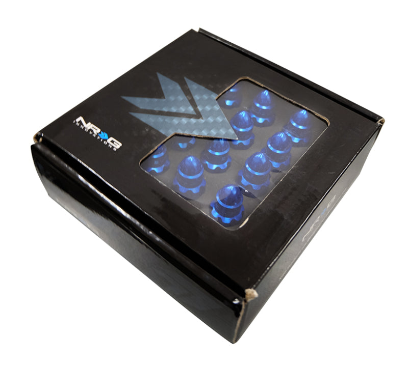 NRG M12 x 1.5 Steel Lug Nut Set  Bullet Shape 21 pc Blue W/ Lock Key LN-LS500BL-21 Photo - Primary