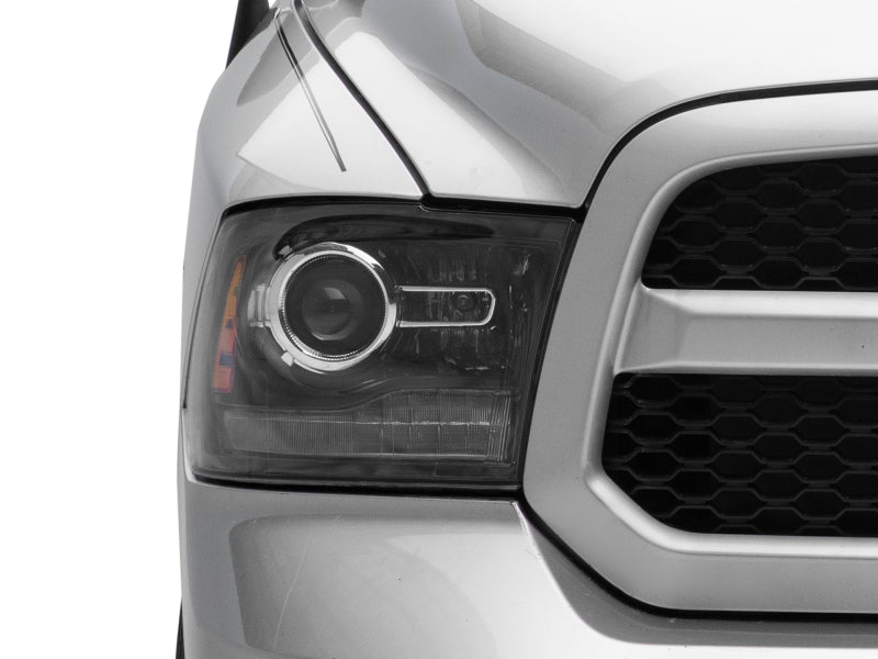Raxiom 09-18 Dodge RAM 1500 LED Halo Headlights w/Switchback Turn Signals- Blk Housing (Clear Lens) R111518 R111518 Photo - Close Up