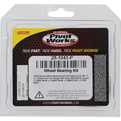 Pivot Works Polaris, Suzuki Wheel Bearing Kit Premium Bearings 25-1043-P 25-1043-P Photo - Primary