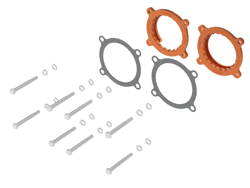 aFe 2024 Ford Mustang GT/ 2024 Ford Mustang Dark Horse V8 5.0L Silver Bullet Throttle Body Spacer 46-33026N 46-33026N Photo - Unmounted