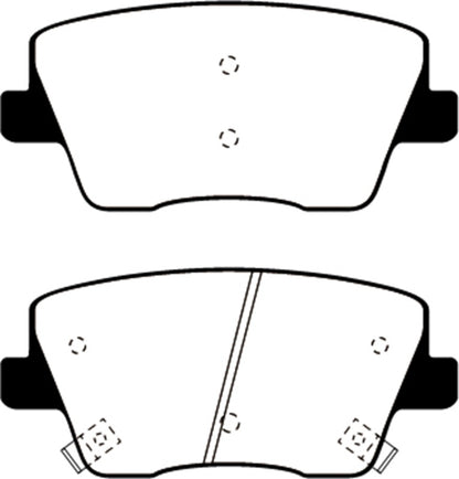 EBC 2019+ Hyundai Veloster N (2nd Gen) 2.0L Turbo Greenstuff Rear Brake Pads DP22344 DP22344 Photo - Primary