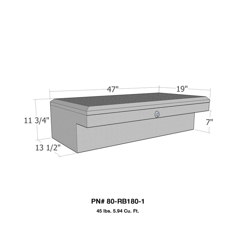 Westin/Brute Low Profil LoSider Sid Rail 47in Box - Aluminum 80-RB180-1 80-RB180-1 Photo - Unmounted