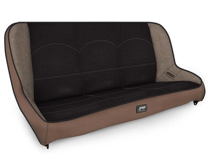 PRP Seats PRP Jeep JKU/JLU Low Back Rear Bench - Tan / Black A3610-47-64 A3610-47-64 Photo - Primary