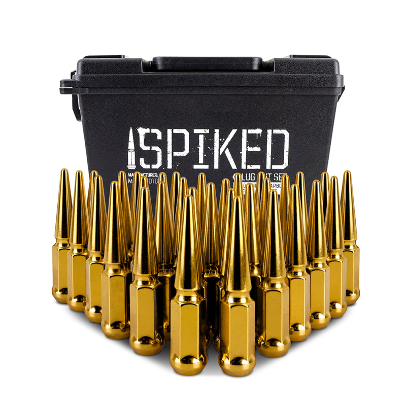 Mishimoto Mishimoto Steel Spiked Lug Nuts M14 x 1.5 32pc Set Gold MMLG-SP1415-32GD MMLG-SP1415-32GD User 1
