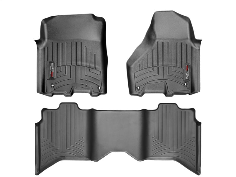 WeatherTech 2012-2014 Dodge Ram Truck 1500 Front And Rear Floorliner- Black 444781-442163 Photo - Primary
