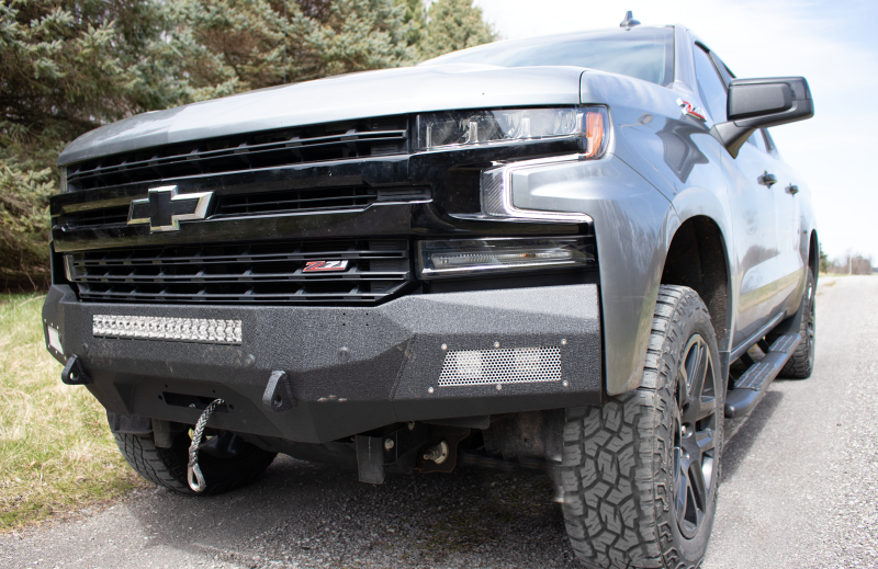 Fishbone Offroad 19-21 Chevrolet Silverado 1500 Rockfish Front Bumper - Black Texture FB22389 FB22389 Photo - lifestyle view