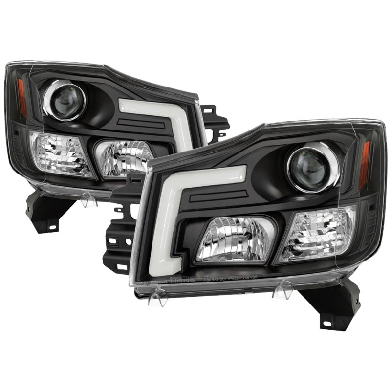 Spyder 04-15 Nissan Titan / 04-07 Nissan Armada V2 Projector Headlights - Black PRO-YD-NTI04-DRL-BK 5085504 5085504 Photo - Primary
