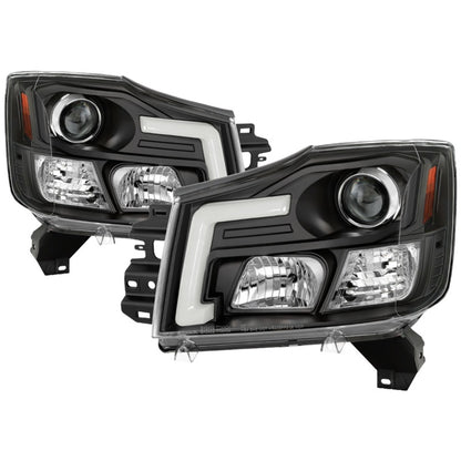 Spyder 04-15 Nissan Titan / 04-07 Nissan Armada V2 Projector Headlights - Black PRO-YD-NTI04-DRL-BK 5085504 5085504 Photo - Primary