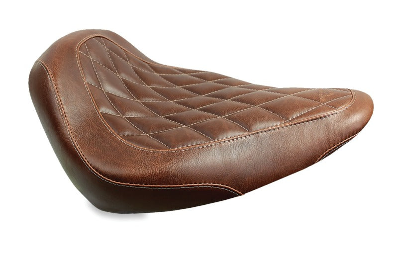 Mustang Motorcycle Mustang 00-15 Harley Softail Standard Rear Tire Wide Tripper Solo Seat w/Stitch - Distressed Brown 76816 76816 Photo - Primary