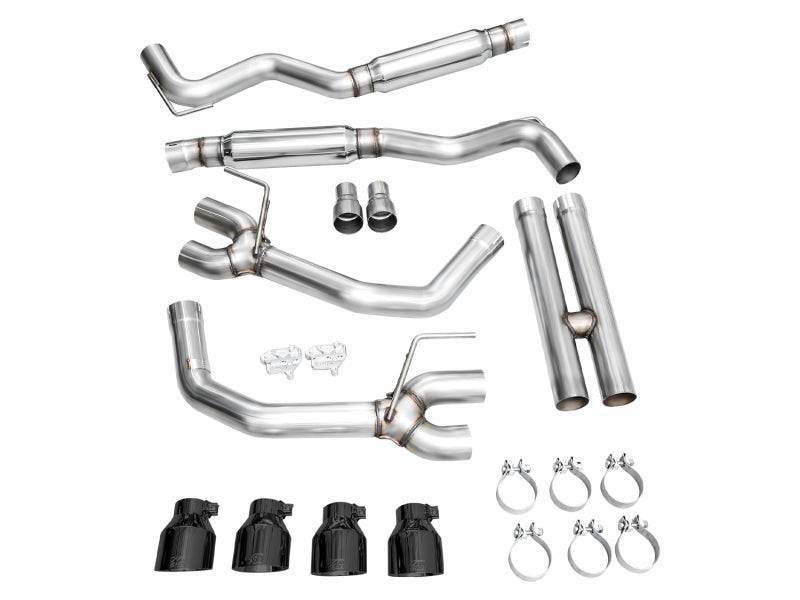 AWE Tuning AWE 2024 Ford Mustang GT Fastback S650 RWD Track Edition Catback Exhaust w/ Quad Diamond Black Tips 3020-43650 3020-43650 Photo - out of package
