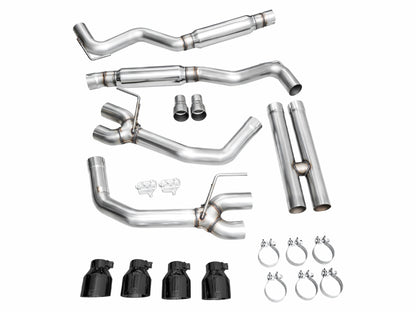 AWE Tuning AWE 2024 Ford Mustang GT Fastback S650 RWD Track Edition Catback Exhaust w/ Quad Diamond Black Tips 3020-43650 3020-43650 Photo - out of package