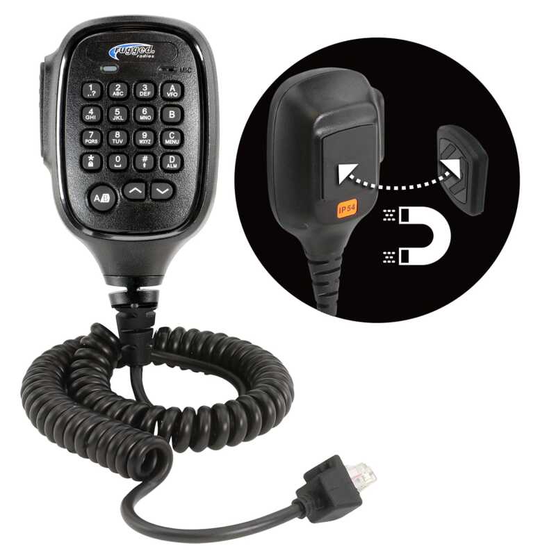 Rugged Radios Hand Mic for RDM-DB Mobile Radios with Scosche Surface Magnetic Mount HM-RDM-MM HM-RDM-MM Photo - Primary