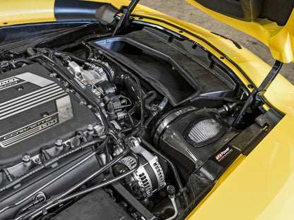 aFe Black Series Momentum Carbon Fiber Cold Air Intake System: Chevrolet C 52-74202-C Photo - Mounted