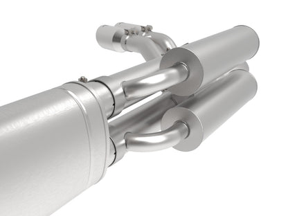 aFe Rebel Series 3in 409 SS Cat-Back Exhaust w/ Polish Tips 17-20 Ford F-250 V8 6.2L 49-43117-P 49-43117-P Photo - Close Up