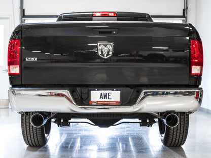 AWE Tuning 09-18 RAM 1500 5.7L (w/o Cutout) 0FG Dual Rear Exit Cat-Back Exhaust - Chrome Silver Tips 3015-32101 3015-32101 Photo - Mounted