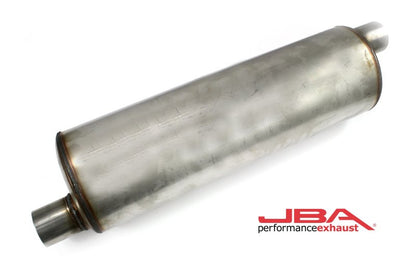 JBA Universal Chambered 304SS Muffler 22in x 7in Round 2.5in Offset/Offset 40-252201 40-252201 Photo - Primary