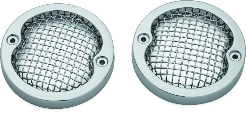 Kuryakyn Mesh T/S Bezels 3-1/4in Chr 6513 6513 Photo - Primary